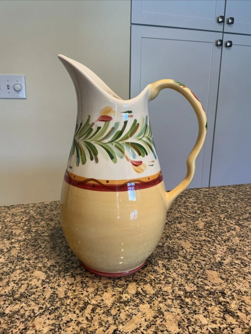 Southern Living At Home Gail Pittman Hand-Painted Siena Carafe Pitcher #40334